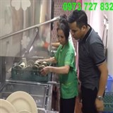 Máy rửa bát công nghiệp lắp tại nhà hàng Bò Nhúng Dấm